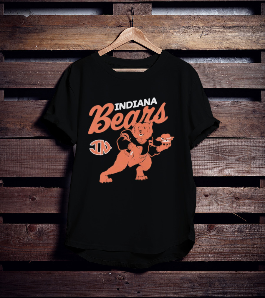Indiana Bears Football Cartoon Bear ND Monogram T-Shirt