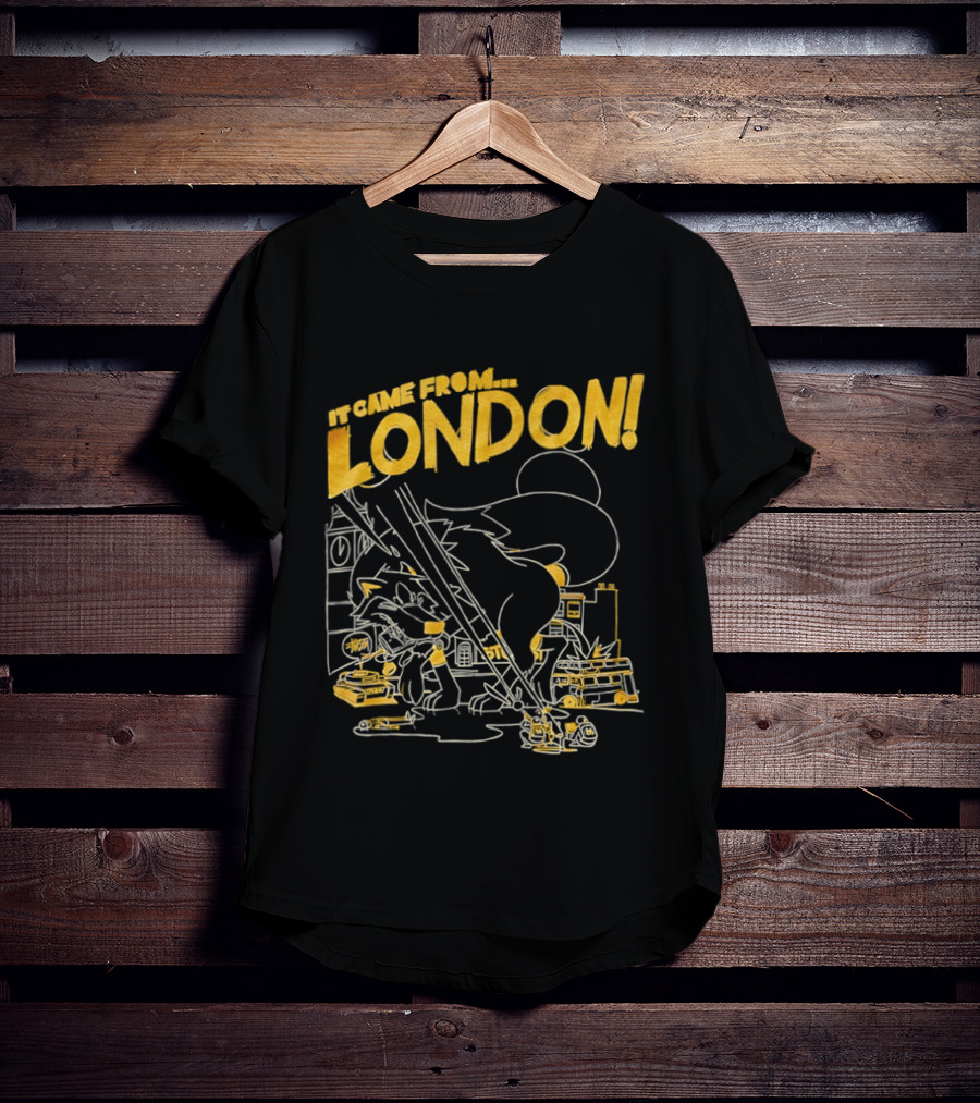 It Came From London Monster Scene With Big Ben T-Shirt