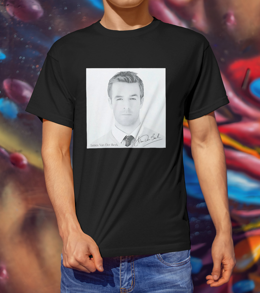 James Van Der Beek Autographed Memorial Photo T-Shirt