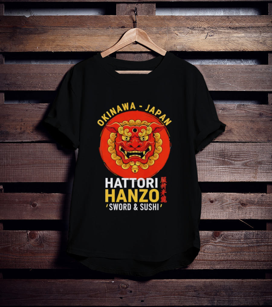 Okinawa Japan Hattori Hanzo Sword And Sushi T-Shirt