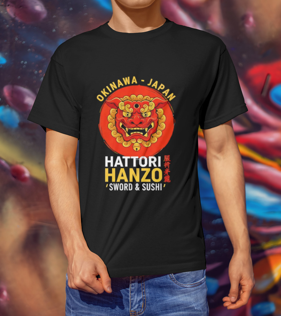 Okinawa Japan Hattori Hanzo Sword And Sushi T-Shirt