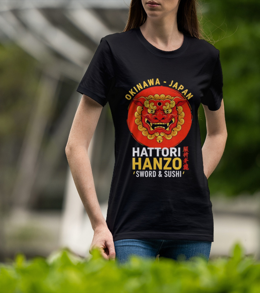 Okinawa Japan Hattori Hanzo Sword And Sushi T-Shirt
