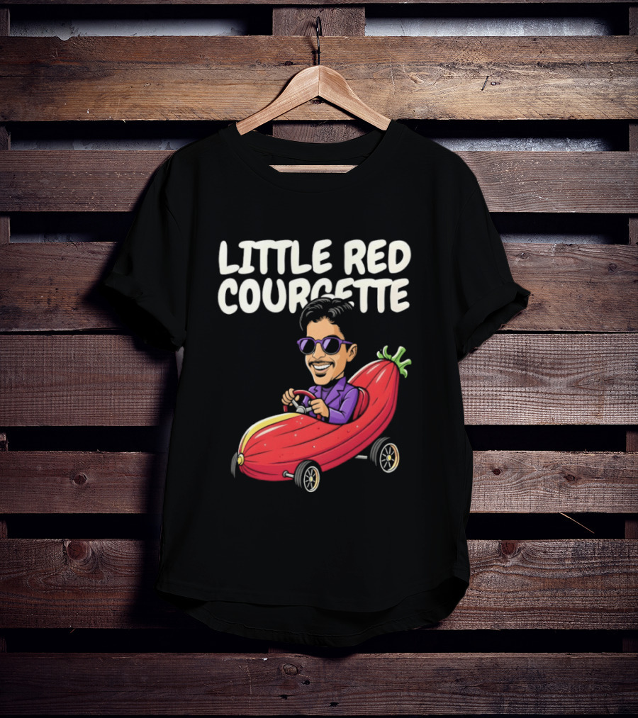 Little Red Courgette Prince Cartoon Funny Car Driving T-Shirt