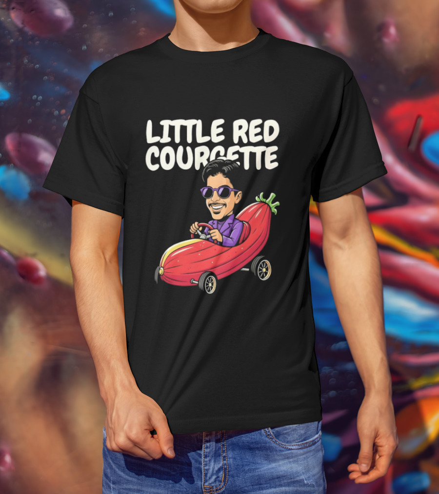 Little Red Courgette Prince Cartoon Funny Car Driving T-Shirt