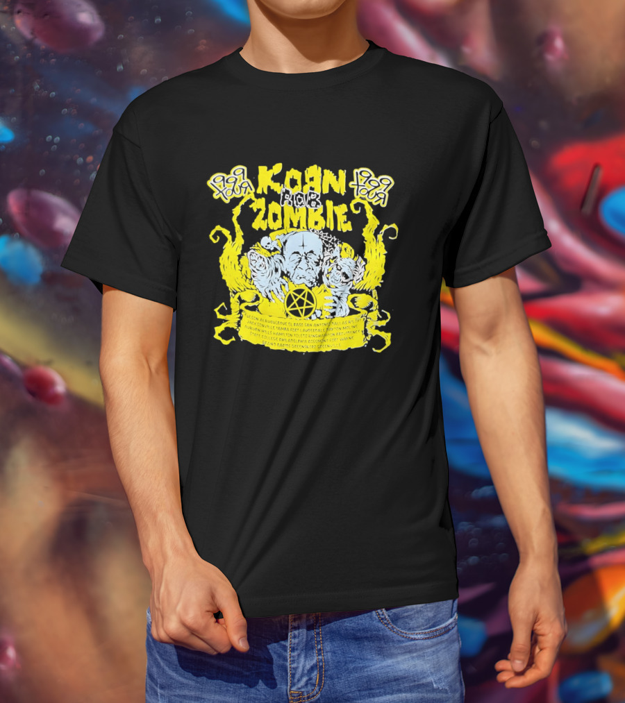 Korn Rob Zombie Tour 1999 Skull And Star Pentagram T-Shirt
