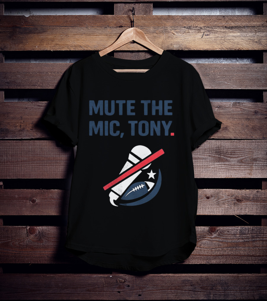 Mute The Mic Tony Microphone Football Star T-Shirt