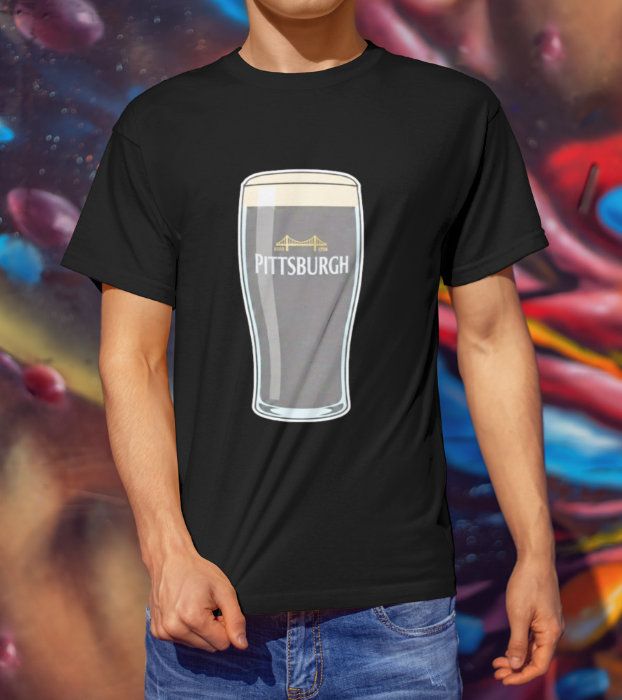 Pittsburgh Stout Beer Estd 1758 Bridge T-Shirt