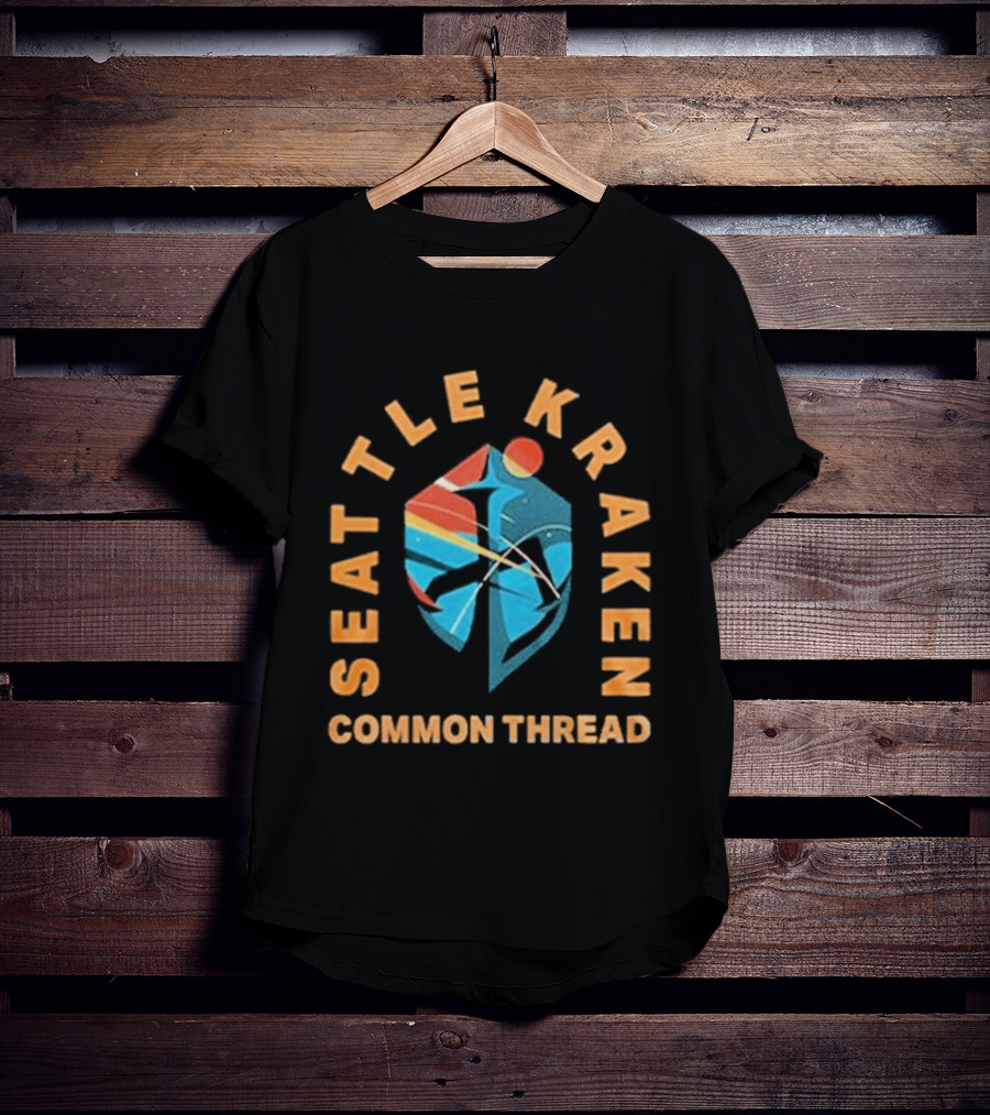 Seattle Kraken Black Hockey History Night 2026 Common Thread T-Shirt