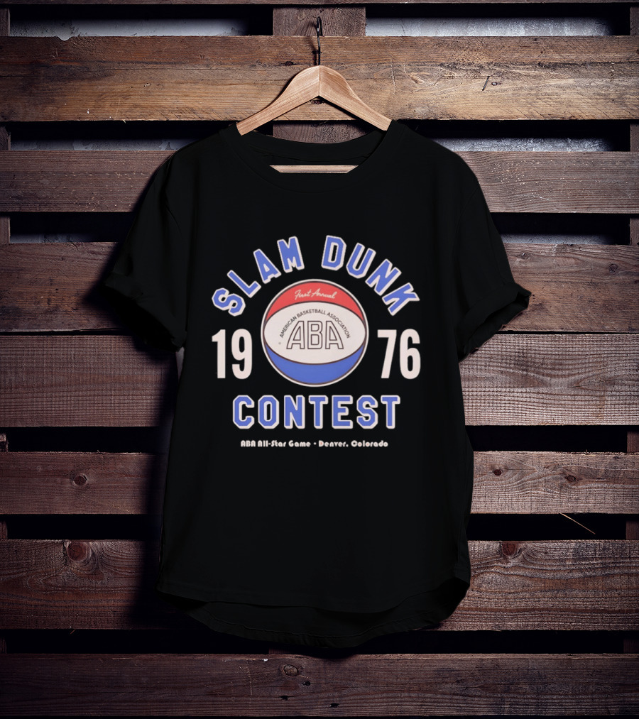 First Annual ABA Slam Dunk Contest 1976 All Star Game Denver Colorado T-Shirt