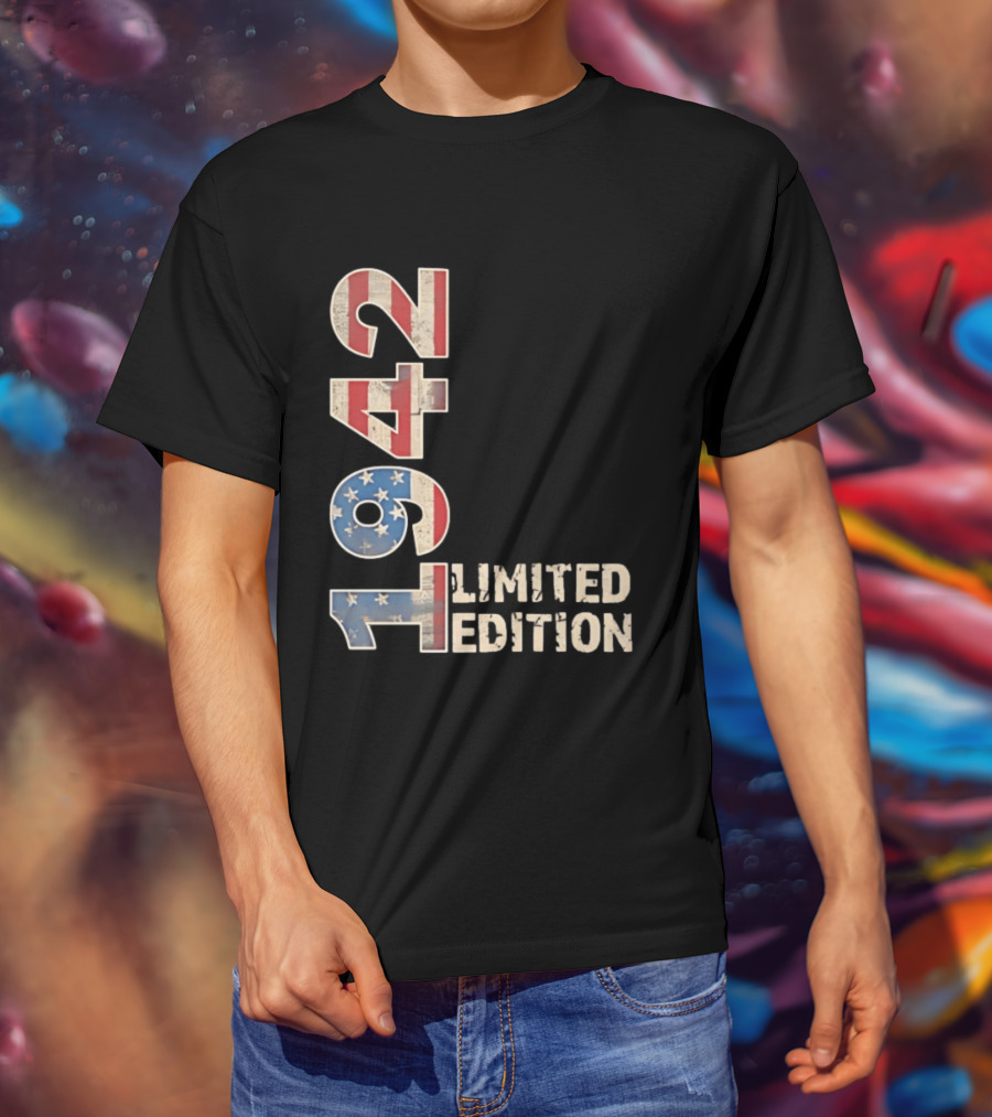 USA 1942 Limited Edition American Flag T-Shirt