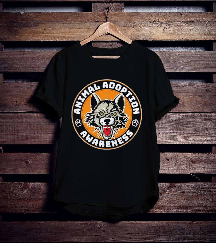 Animal Adoption Awareness Wolves Fierce Advocacy T-Shirt