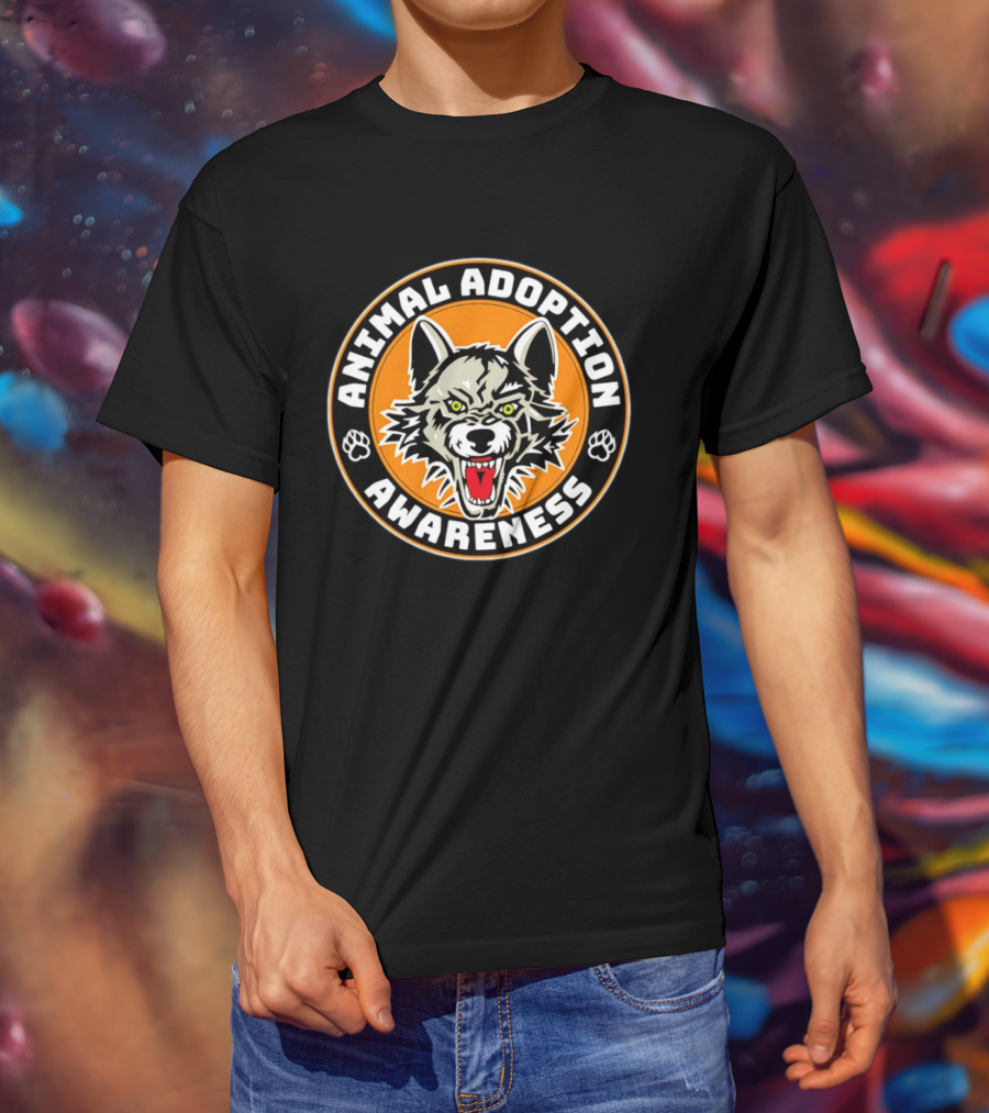 Animal Adoption Awareness Wolves Fierce Advocacy T-Shirt