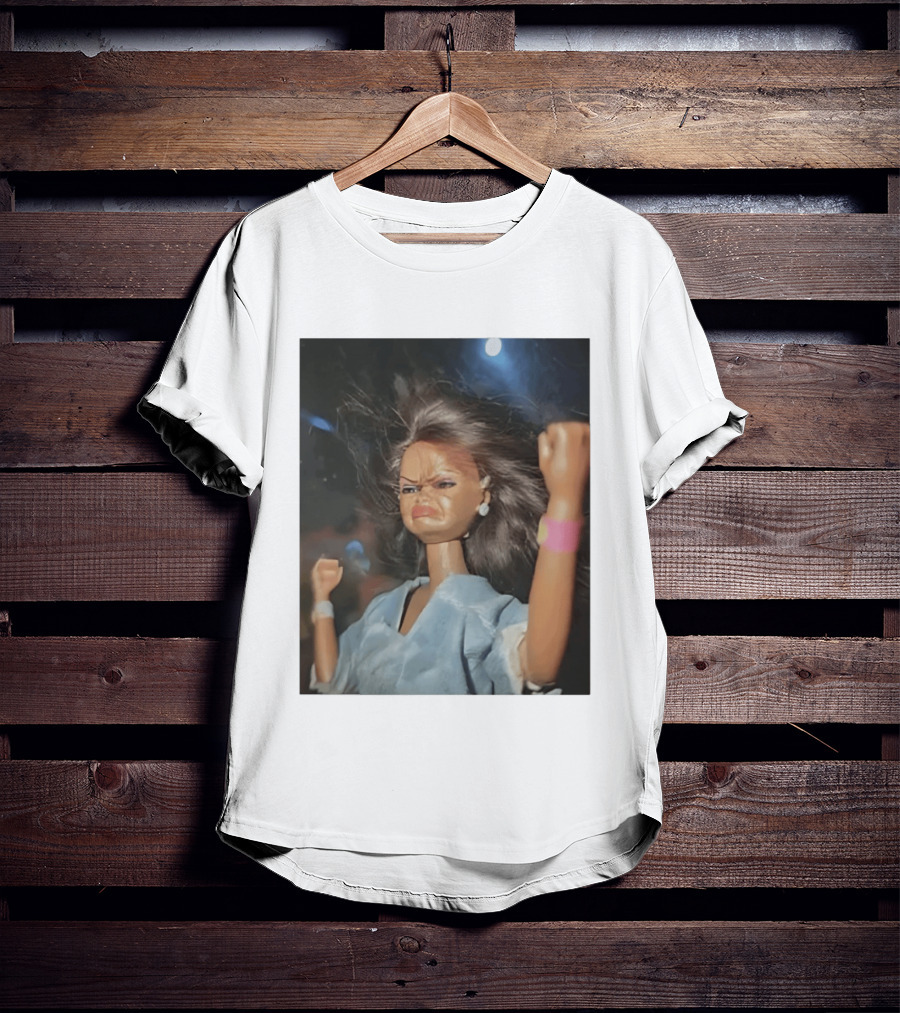 Doll Face Meme Angry Expression Toy Figure T-Shirt