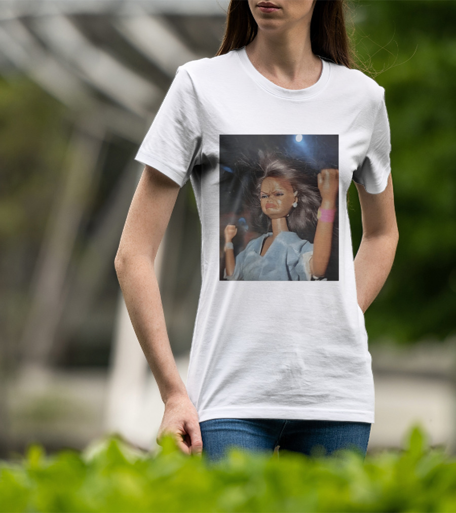 Doll Face Meme Angry Expression Toy Figure T-Shirt