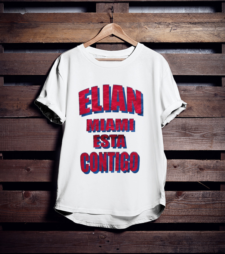 Elian Miami Esta Contigo Red Blue T-Shirt