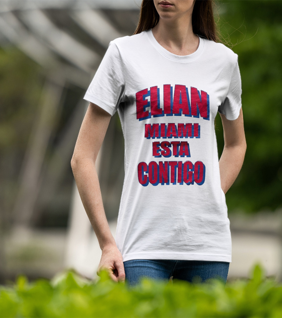 Elian Miami Esta Contigo Red Blue T-Shirt