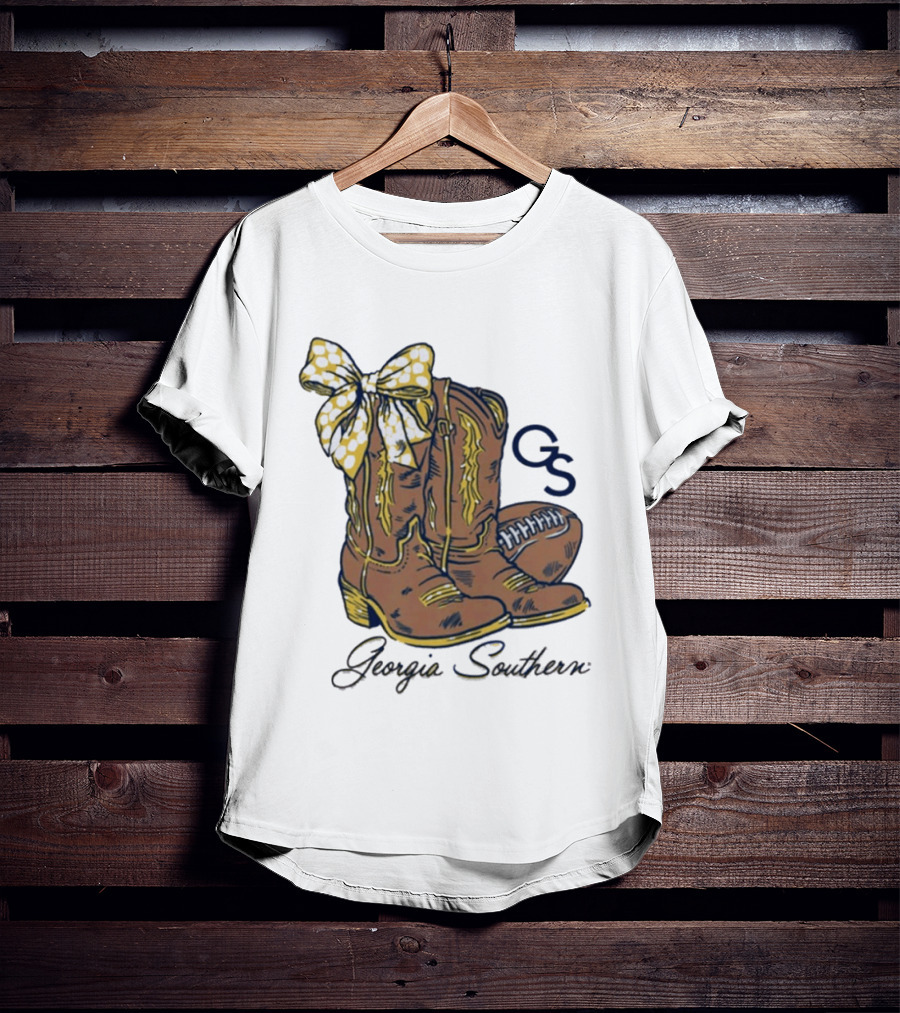 Georgia Southern Bow Boots Football GS T-Shirt