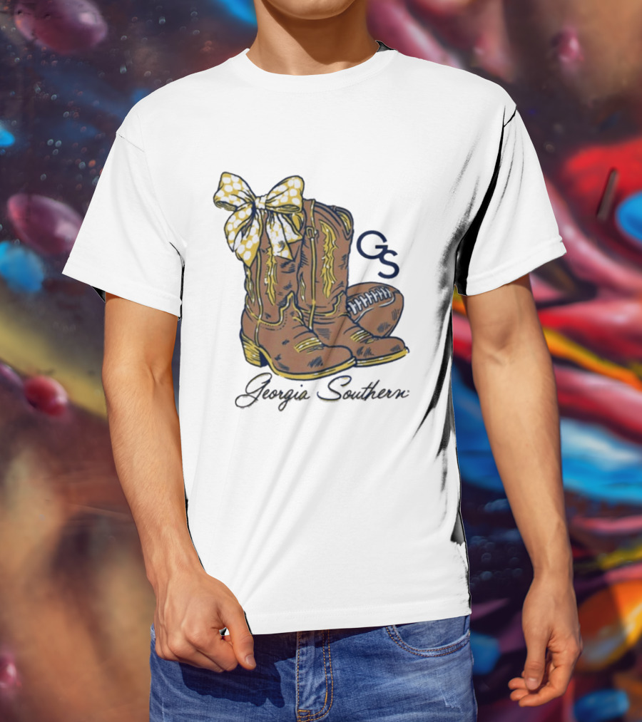 Georgia Southern Bow Boots Football GS T-Shirt