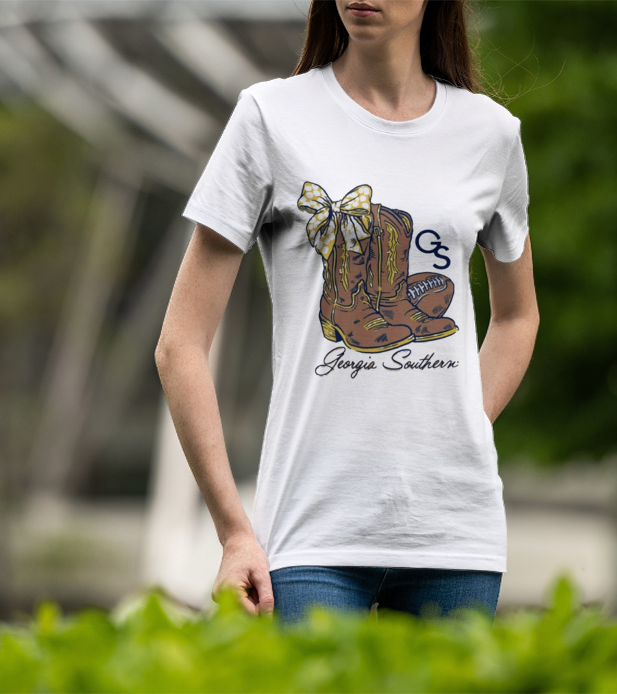 Georgia Southern Bow Boots Football GS T-Shirt