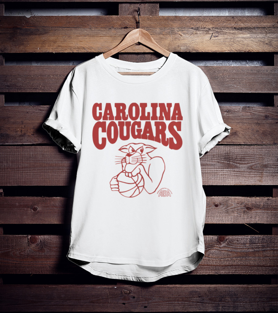 Carolina Cougars ABA Basketball Team Retro Cougar T-Shirt