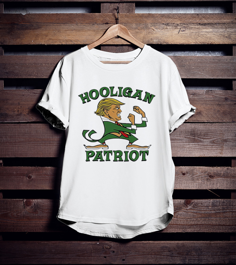 Hooligan Patriot Trump Cartoon St. Patrick's Day T-Shirt