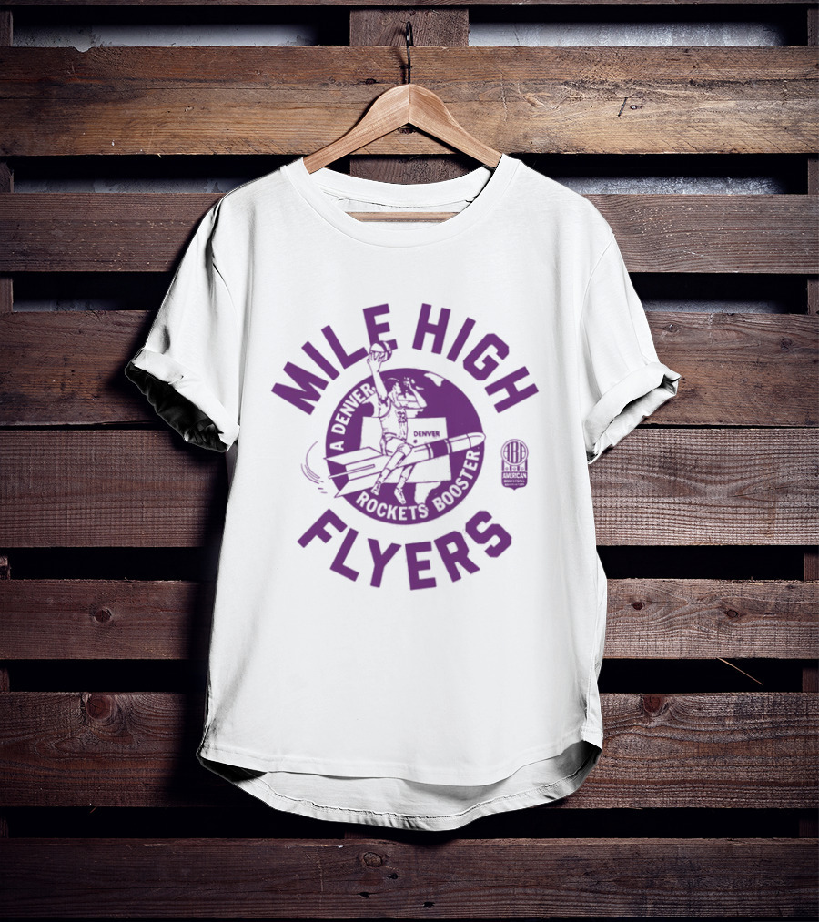 Denver Rockets Mile High Flyers ABA Basketball T-Shirt