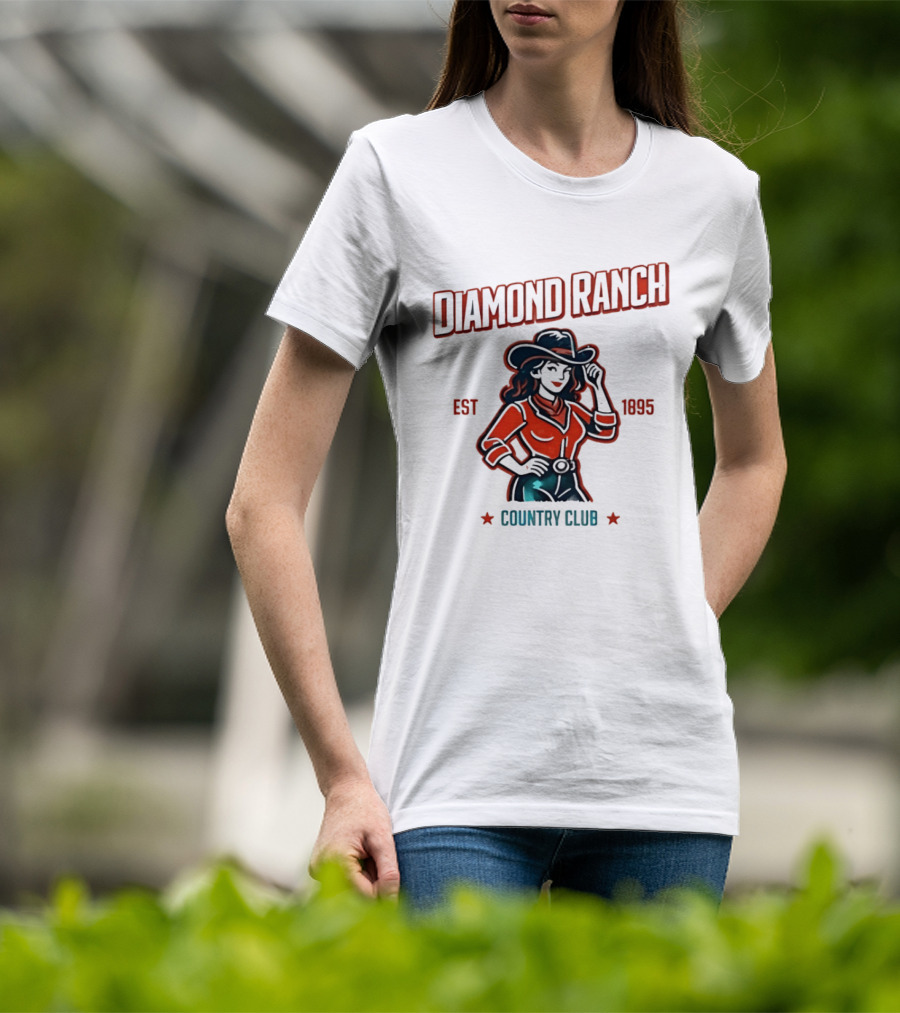 Diamond Ranch Country Club Cowboy Style Est 1895 T-Shirt