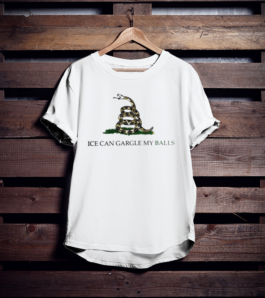 Ice Can Gargle My Balls Don't Tread On Me Snake T-Shirt