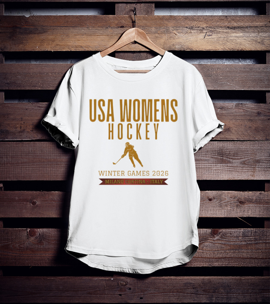 USA Womens Hockey Winter Games 2026 Milano Cortina Italy T-Shirt