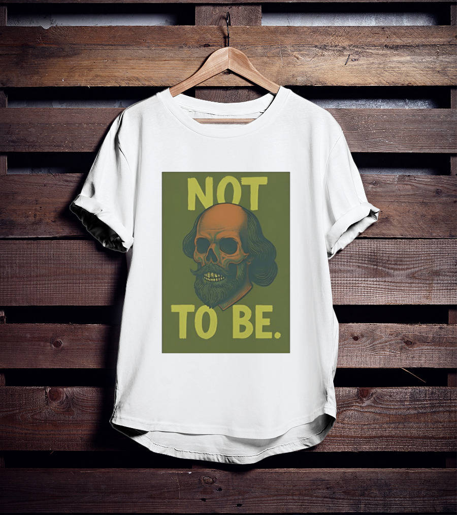 Skull Shakespeare Not To Be Hamlet Mashup T-Shirt