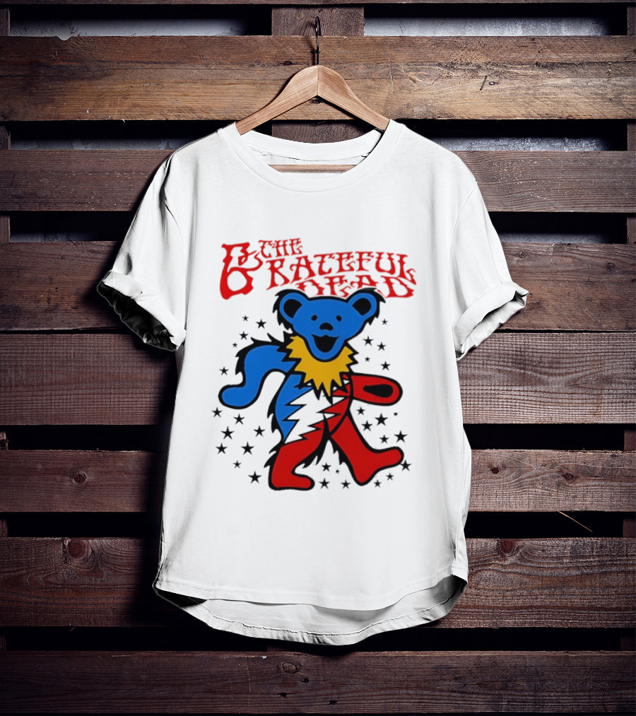 Grateful Dead Dancing Bear Stars Jordan Betts Handyman T-Shirt