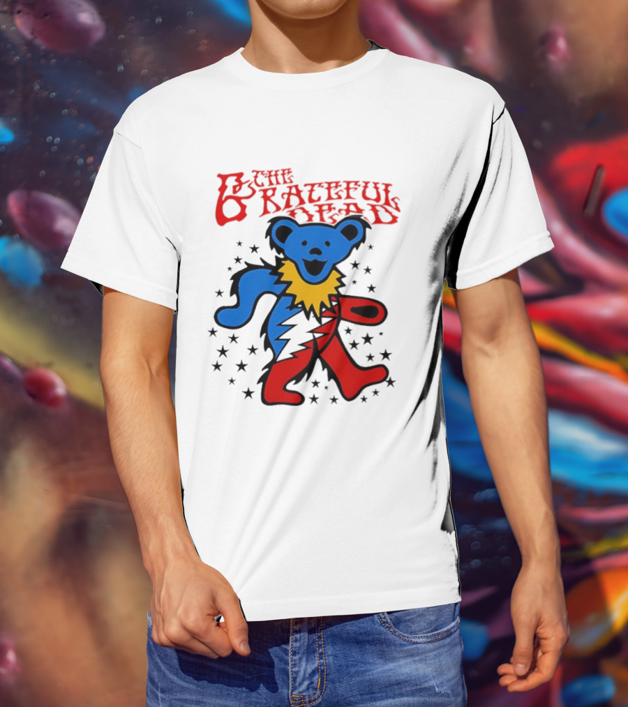 Grateful Dead Dancing Bear Stars Jordan Betts Handyman T-Shirt