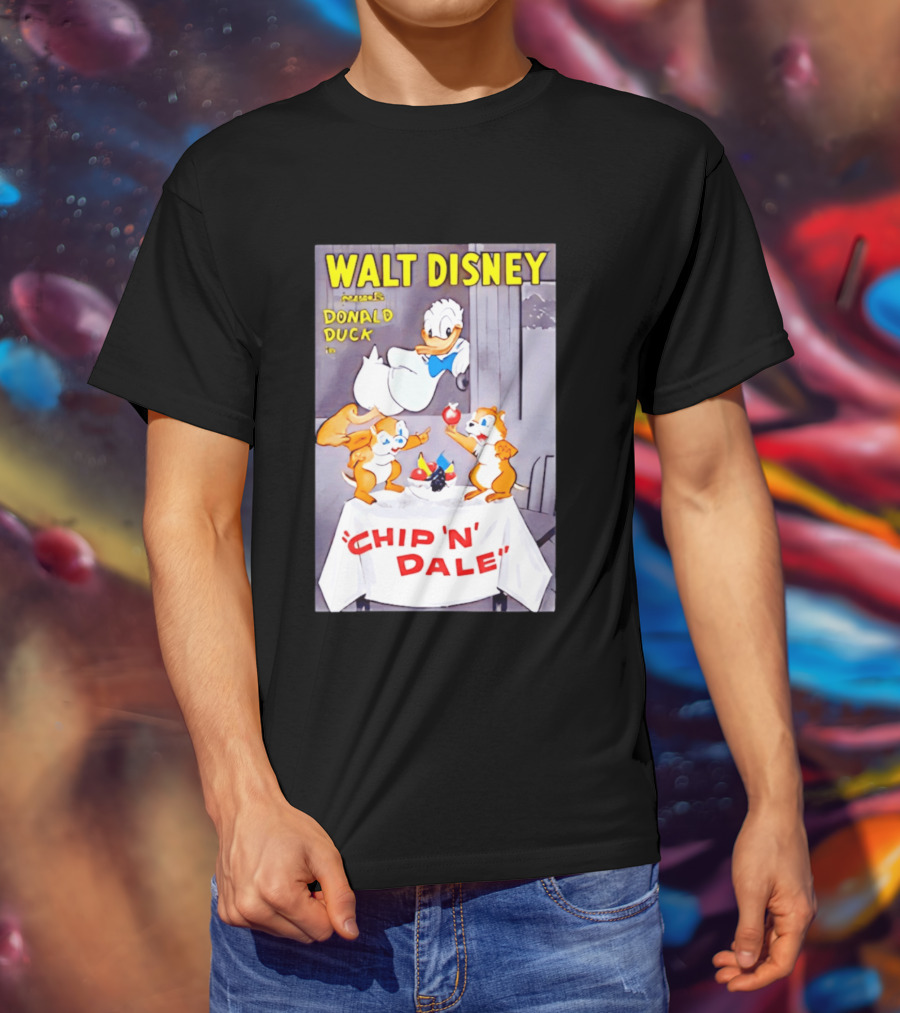 Walt Disney Donald Duck Chip 'N' Dale Vintage Animation T-Shirt