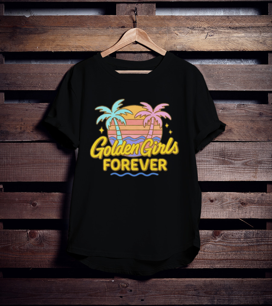 Golden Girls Forever Sunset Palm Trees Retro Aesthetic T-Shirt