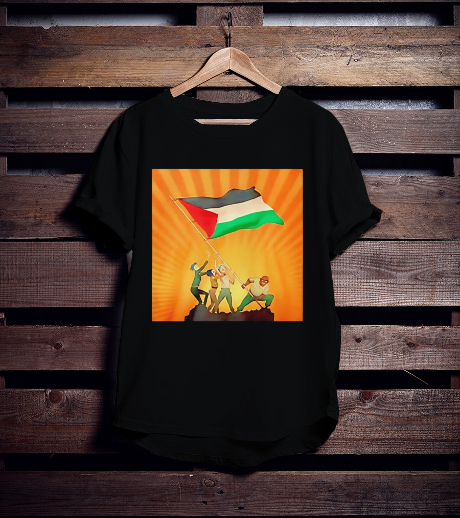 Gorillaz X Together For Palestine Flag Raising T-Shirt