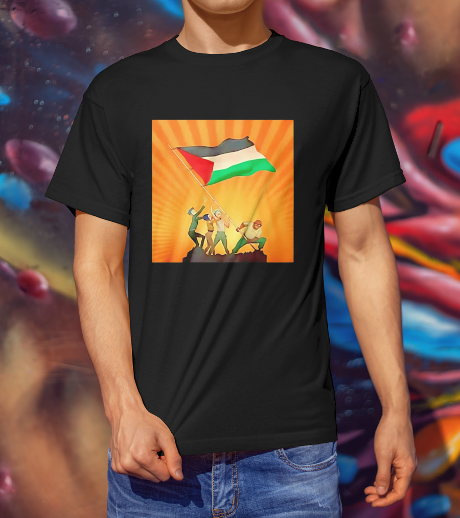 Gorillaz X Together For Palestine Flag Raising T-Shirt