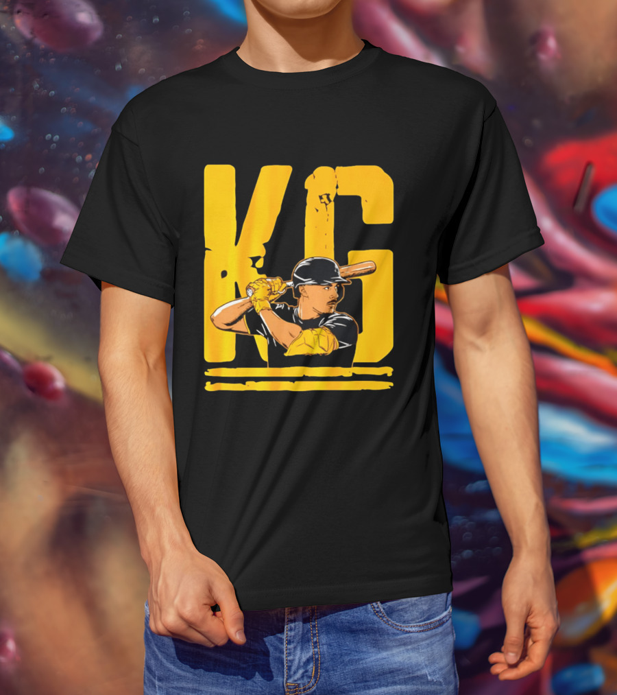 KG Konnor Griffin Pittsburgh Pirates Baseball Batter Cartoon T-Shirt