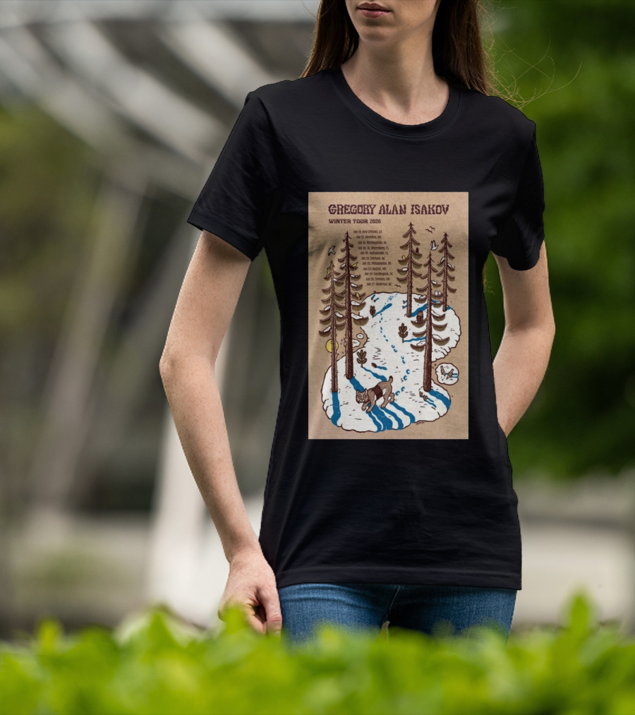 Gregory Alan Isakov Winter Tour 2026 New Orleans To Chicago Dates And Locations T-Shirt