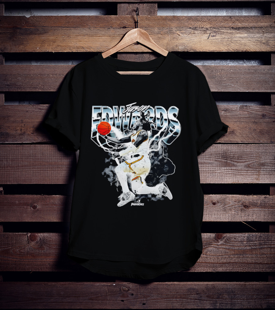 Jason Edwards Providence Basketball NCAA '26 Dunking Action T-Shirt