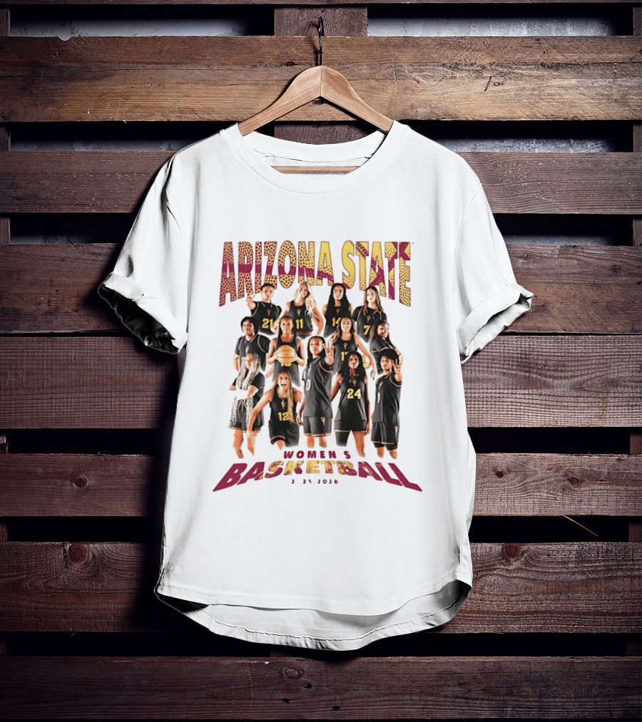 Arizona State Women's Basketball Team Collage 2025 2026 T-Shirt