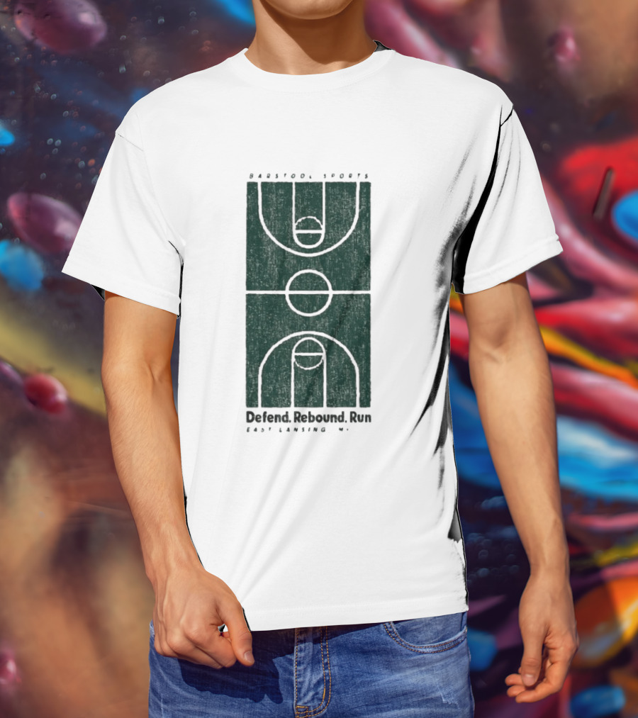 Barstool Sports Defend Rebound Run East Lansing Court T-Shirt