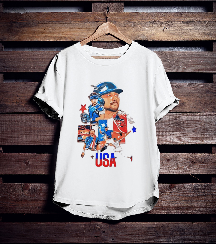 Cal Raleigh USA Baseball Tokyo Collage T-Shirt