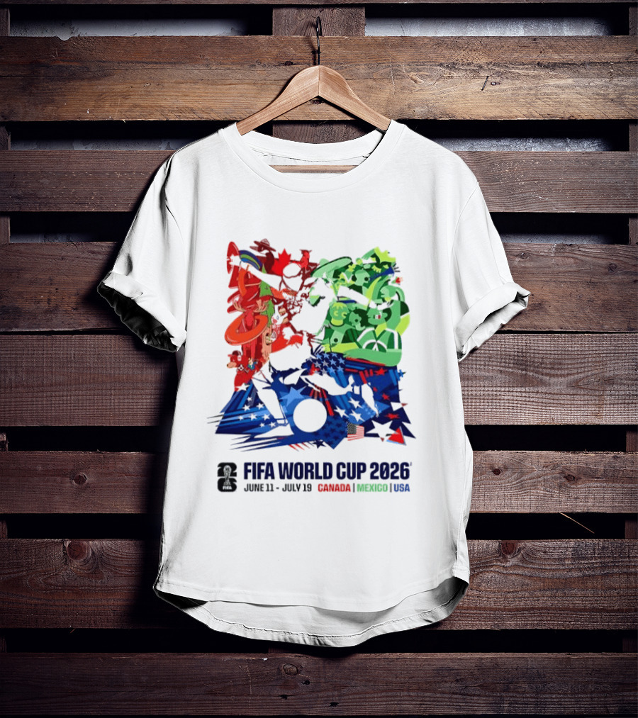 FIFA World Cup 2026 June 11 July 19 Canada Mexico USA T-Shirt