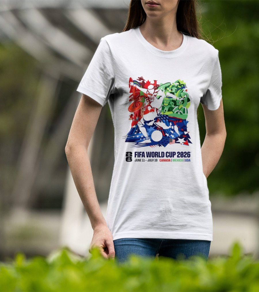 FIFA World Cup 2026 June 11 July 19 Canada Mexico USA T-Shirt