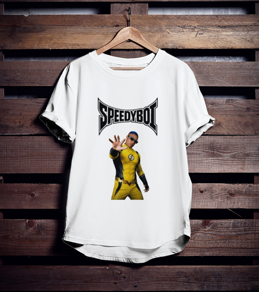 Speedyboi Fast Costume Yellow Superhero Suit T-Shirt