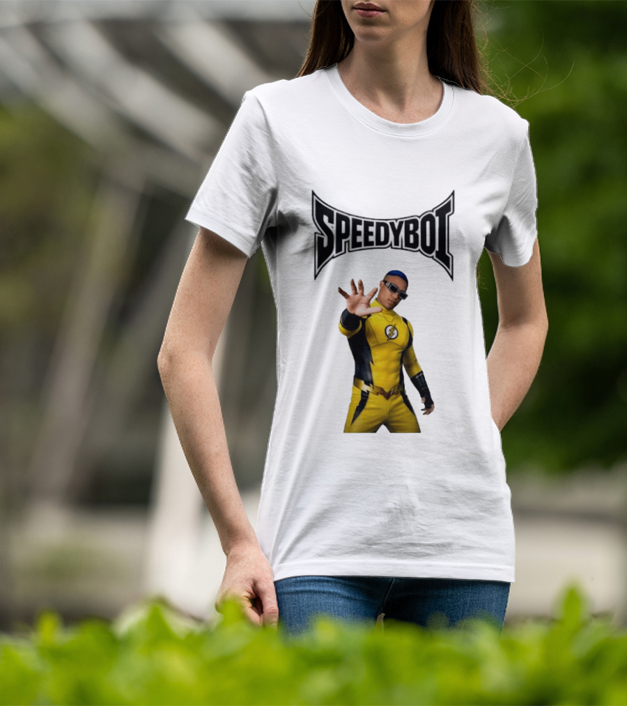 Speedyboi Fast Costume Yellow Superhero Suit T-Shirt