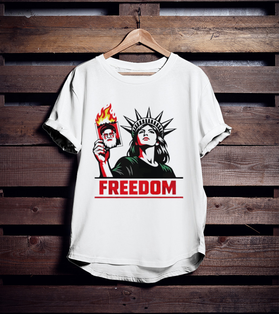 Statue Of Liberty Freedom Flame Sarcastic Political T-Shirt
