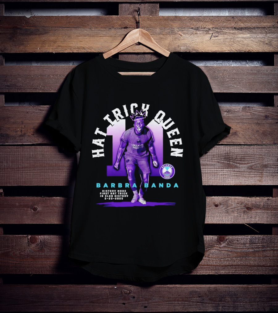 Barbra Banda Orlando Pride Hat Trick Queen Historic Goals Record Breaker 8 25 2023 T-Shirt