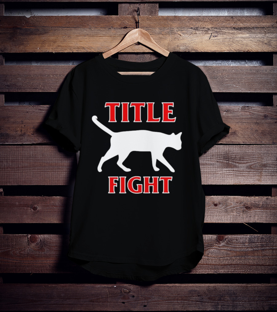 Title Fight Cat Silhouette Bold Red T-Shirt