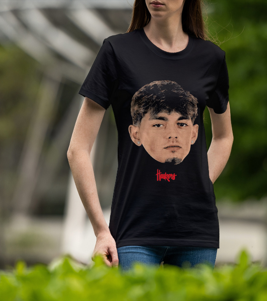 Connor Essegian Huskers Big Head Nebraska Cornhuskers T-Shirt